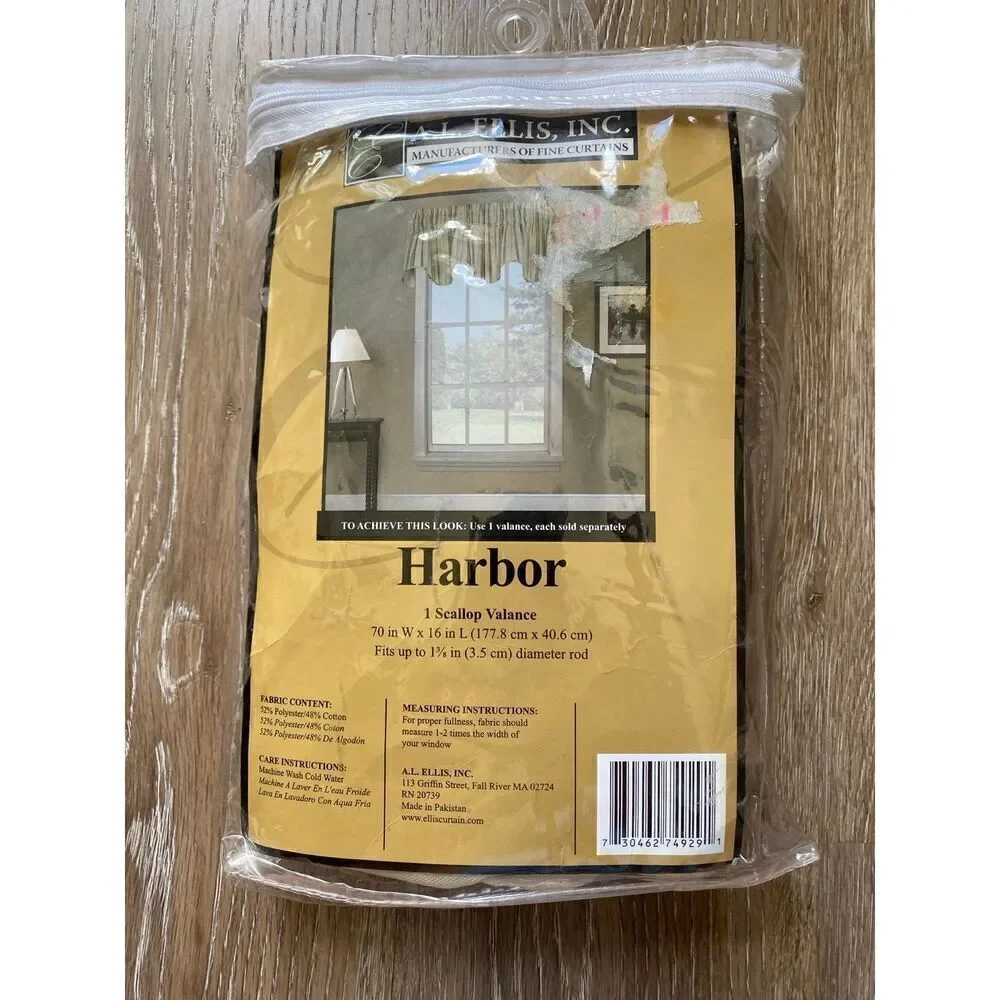 Harbor Striped Scalloped Window Valance